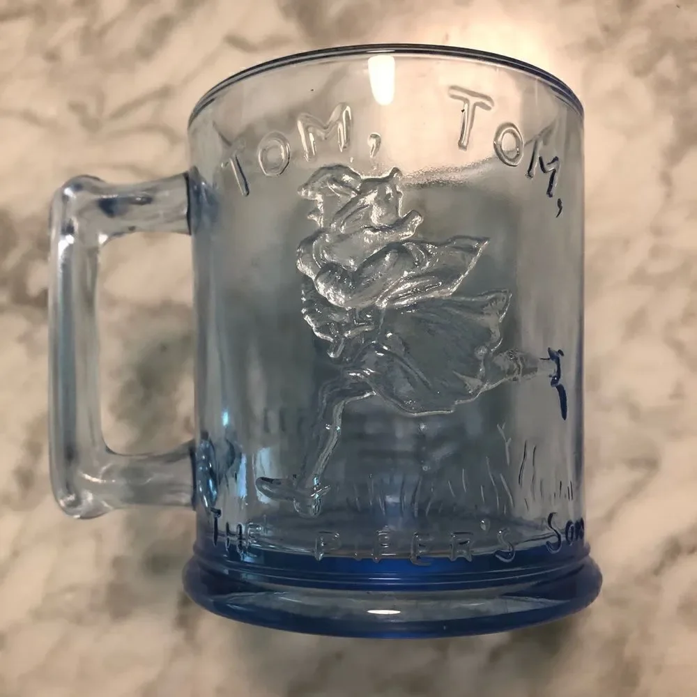 Vintage Humpty Dumpty Nursery Rhyme Glass